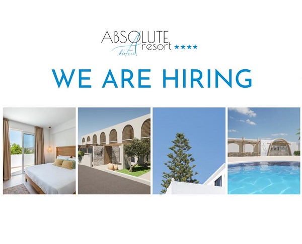 Το νέο Absolute Kiotari Resort,αναζητά προσωπικό για να στελεχώσει την ομάδα του