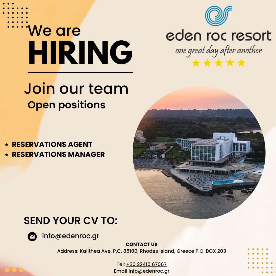 Reservations Agent & Reservations Manager στο Εden Roc Resort
